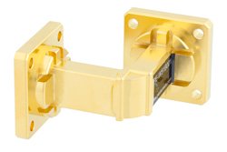 WR-51 Instrumentation Grade Waveguide E-Plane with UBR180 Flange Operating from 15 GHz to 22 GHz