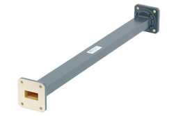 WR-75 Straight Waveguide Section 12 Inch Length, Square Cover Flange from 10 GHz to 15 GHz