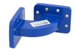WR-90 Commercial Grade Waveguide H-Plane with CPR-90G Flange Operating from 8.2 GHz to 12.4 GHz