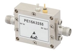 3 dB NF, 18 dBm Psat, 100 MHz to 18 GHz, Low Noise Broadband Amplifier, 14 dB Gain, SMA