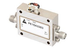 15 dBm P1dB, 500 MHz to 18 GHz, Medium Power Broadband Amplifier, 33 dB Gain, 4 dB NF, SMA