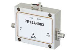 2 Watt P1dB, 2 GHz to 6 GHz, Medium Power Broadband Amplifier, 32 dB Gain, 42 dBm IP3, 5 dB NF, SMA
