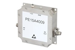 28 dBm P1dB, 50 MHz to 1 GHz, Medium Power GaAs Amplifier, SMA Input, SMA Output, 26 dB Gain, 5 dB NF
