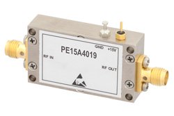 29 dBm P1dB, 60 MHz to 6 GHz, Medium Power GaAs Amplifier, SMA Input, SMA Output, 36 dB Gain, 39 dBm IP3, 5 dB NF