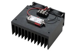 1 Watt P1dB, 500 MHz to 4 GHz, Medium Power Amplifier with Heatsink, SMA, 30 dB Gain, 6 dB NF