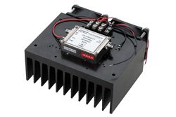 5 Watt P1dB, 2 GHz to 6 GHz, High Power Amplifier with Heatsink, SMA, 40 dB Gain, 44 dBm IP3