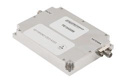 High Power GaN Amplifier, 8W Psat, 30 MHz to 2700 MHz, 35 dB Gain, Class AB 12V, SMA