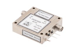 40 dB可变增益放大器，P1dB 15 dBm，4 GHz~12 GHz，增益控制 20 dB，噪声系数4 dB，SMA