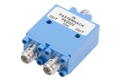 2 Way SMA Wilkinson Power Divider From 7 GHz to 12.4 GHz Rated at 10 Watts
