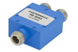 2 Way N Wilkinson Power Divider From 1 GHz to 2 GHz Rated at 50 Watts