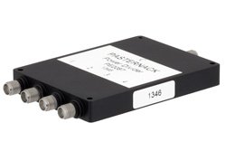 50 Ohm 4 Way SMA Wilkinson Power Divider From 500 MHz to 2 GHz Rated at 30 Watts