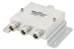 3 Way N Power Divider From 698 MHz to 2.7 GHz Rated at 30 Watts