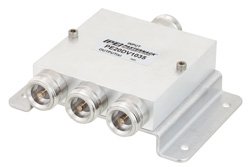 3 Way 4.1/9.5 Mini DIN Power Divider From 698 MHz to 2.7 GHz Rated at 30 Watts
