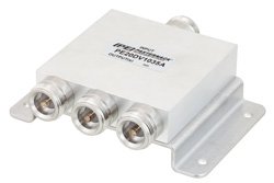 3 Way 4.1/9.5 Mini DIN Power Divider From 698 MHz to 2.7 GHz Rated at 30 Watts