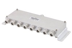 8 Way N Power Divider from 698 MHz to 2.7 GHz Rated at 30 Watts