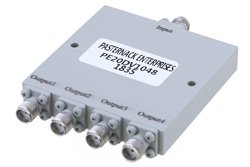 4 Way SMA Power Divider from 6 GHz to 18 GHz Rated at 30 Watts