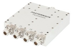4路高功率宽带合成器，800 MHz至2.5 GHz，额定功率600瓦，N型