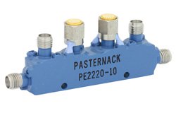Dual Directional 10 dB SMA Coupler From 2.6 GHz To 5.2 GHz Rated To 10 Watts