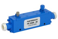 Directional 30 dB N Coupler From 1 GHz to 2 GHz Rated to 600 Watts