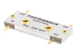 90 Degree Drop-In Hybrid Coupler From 1 GHz to 2 GHz Rated to 200 Watts