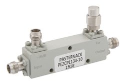 10 dB 2.4mm 定向耦合器，2 GHz ~ 52 GHz ，额定功率为 20 瓦