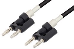 Banana Plug to Banana Plug Cable 12 Inch Length Using RG58 Coax