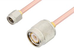 SMA Male to TNC Male Cable 36 Inch Length Using RG402 Coax, RoHS