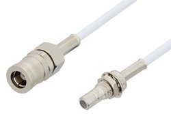 SMB Plug to SMB Jack Bulkhead Cable 48 Inch Length Using RG196 Coax, RoHS