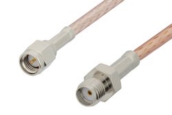 SMA Male to SMA Female Cable 18 Inch Length Using RG316-DS Coax