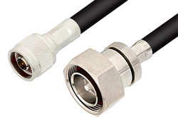 N Male to 7/16 DIN Male Cable 60 Inch Length Using RG214 Coax, RoHS