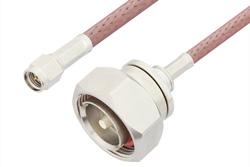 SMA Male to 7/16 DIN Male Cable 36 Inch Length Using RG142 Coax