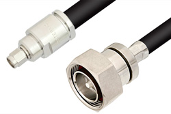 SMA Male to 7/16 DIN Male Cable 12 Inch Length Using RG214 Coax, RoHS