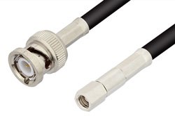 SMC Plug to BNC Male Cable Using RG223 Coax, RoHS