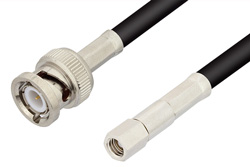 SMC Plug to BNC Male Cable 36 Inch Length Using RG58 Coax