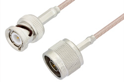 N Male to BNC Male Cable 72 Inch Length Using RG316 Coax