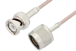N Male to BNC Male Cable 72 Inch Length Using RG316-DS Coax