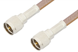Mini UHF Male to Mini UHF Male Cable 12 Inch Length Using RG400 Coax