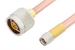 SMA Male to N Male Cable 18 Inch Length Using RG401 Coax