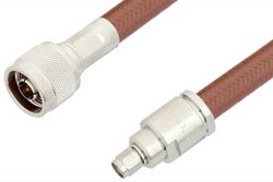 SMA Male to N Male Cable 72 Inch Length Using RG393 Coax, RoHS