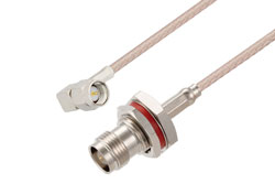 SMA Male Right Angle to TNC Female Bulkhead Cable 60 Inch Length Using RG316 Coax