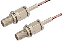 SMA Female Bulkhead to SMA Female Bulkhead Cable 60 Inch Length Using RG178 Coax