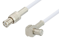 MCX Plug to MCX Plug Right Angle Cable 24 Inch Length Using RG196 Coax