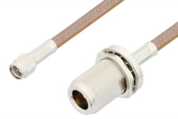 SMA Male to N Female Bulkhead Cable Using RG400 Coax
