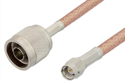 SMA Male to N Male Cable 48 Inch Length Using PE-P195 Coax