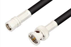 75 Ohm SMB Plug to 75 Ohm BNC Male Cable Using 75 Ohm RG59 Coax, RoHS