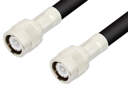C Male to C Male Cable 12 Inch Length Using RG8 Coax