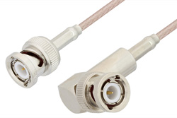BNC Male to BNC Male Right Angle Cable 48 Inch Length Using RG316 Coax
