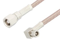 SMC Plug to SMC Plug Right Angle Cable Using RG316 Coax, RoHS