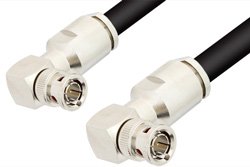 75 Ohm BNC Male Right Angle to 75 Ohm BNC Male Right Angle Cable Using 75 Ohm RG11 Coax