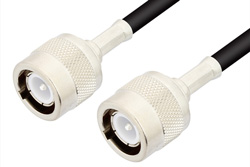 C Male to C Male Cable 12 Inch Length Using RG223 Coax